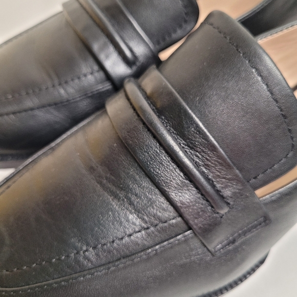 27 Edit Caroline Black Leather Loafers Minimalist Naturalizer Womens Size 8 - Picture 7 of 11